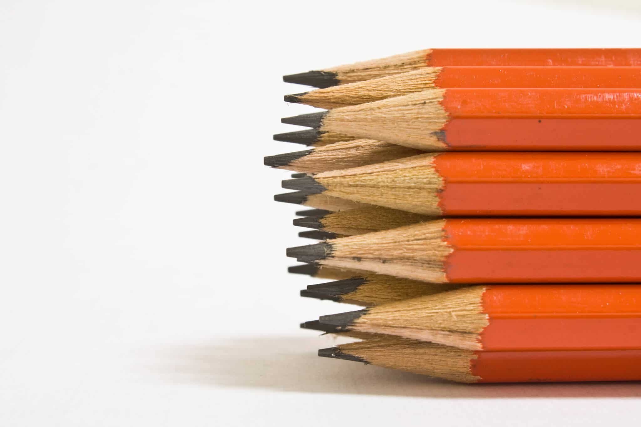pile of identical pencils